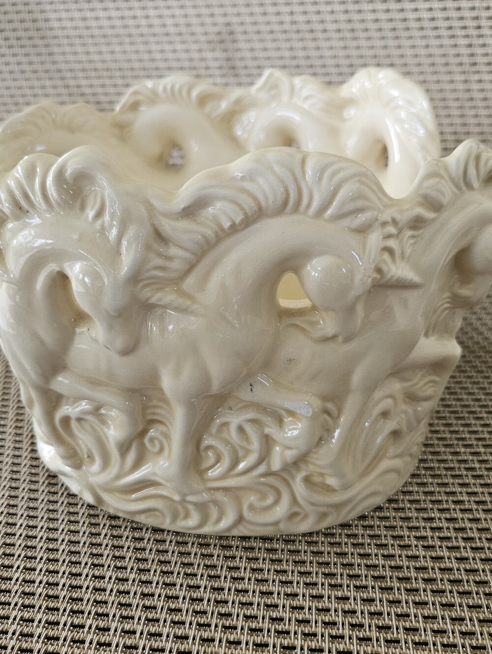 Equesterian Vase, Horse Planter, Made In Holland, Holland Horse Planter, Horses